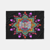 Asanas fließen stärker mit lebendigem Mandala Nama Fleecedecke (Vorderseite (Horizontal))