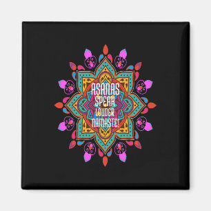 Asanas fließen stärker mit lebendigem Mandala Nama Magnet