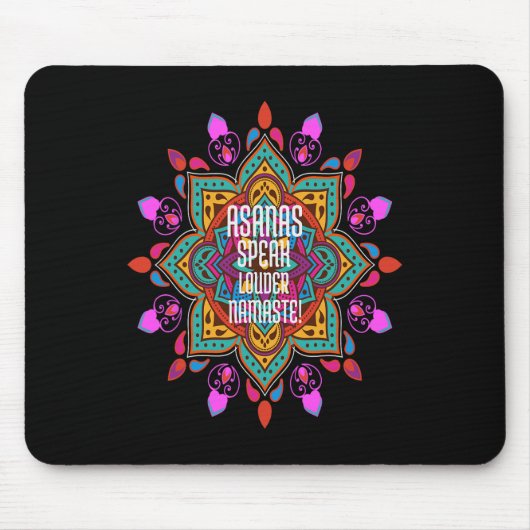 Asanas fließen stärker mit lebendigem Mandala Nama Mousepad (Vorne)