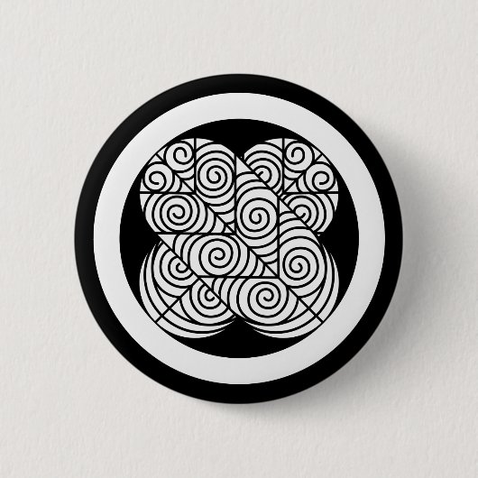 Asano-Habichtfebern Button (Vorderseite)