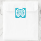 Asano-Habichtfedern Quadratischer Aufkleber (Tasche)