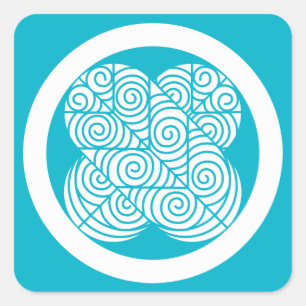 Asano Hawk Feathers Quadratischer Aufkleber