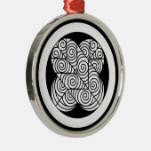 Asano Hawk Feathers Silbernes Ornament (Rechts)