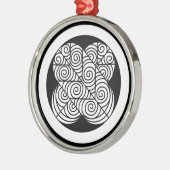 Asano Hawk Feathers Silbernes Ornament (Links)