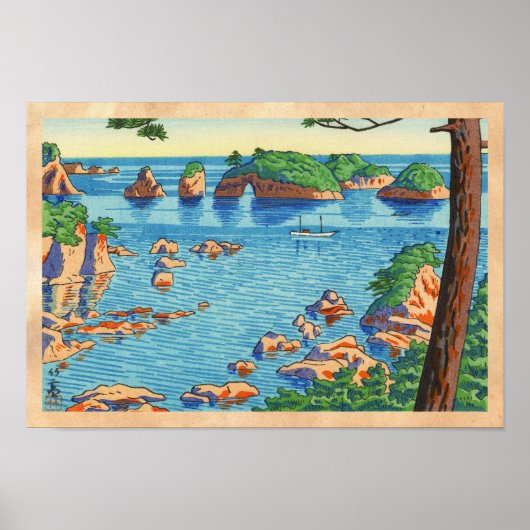 Asano Takeji Ansichten von Wakayama Kinomastushima Poster (Vorne)