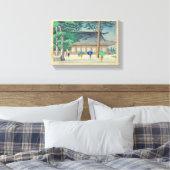 Asano Takeji Rain in Sanjusangendo Temple art Leinwanddruck (Insitu (Schlafzimmer))