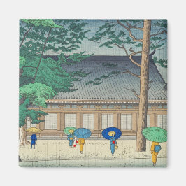 Asano Takeji Rain in Sanjusangendo Temple art Magnet