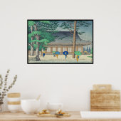 Asano Takeji Rain in Sanjusangendo Temple art Poster (Küche)