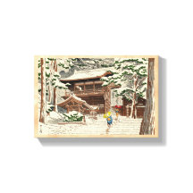 Asano Takeji Snow in Yuki Shrine shängt Kunst