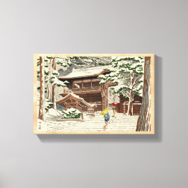 Asano Takeji Snow in Yuki Shrine shängt Kunst Leinwanddruck
