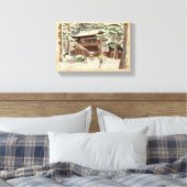Asano Takeji Snow in Yuki Shrine shängt Kunst Leinwanddruck (Insitu (Schlafzimmer))