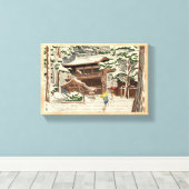 Asano Takeji Snow in Yuki Shrine shängt Kunst Leinwanddruck (Insitu (Holzboden))