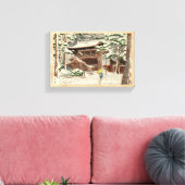 Asano Takeji Snow in Yuki Shrine shängt Kunst Leinwanddruck (Insitu (Wohnzimmer))