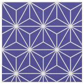 Asanoha Geometric Stars Dark Blue Stoff (Nahaufnahme)