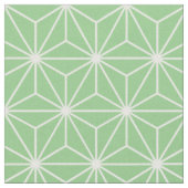 Asanoha Geometric Stars Sage Green Stoff (Nahaufnahme)