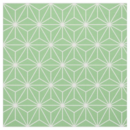 Asanoha Geometric Stars Sage Green Stoff (Muster)
