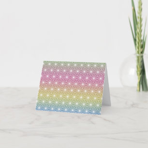 Asanoha Pasteur Rainbow Personalisiert Dankeskarte