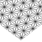 Asanoha Schwarz-Weiß-Geometrie-Muster Kurzer Tischläufer (Ecke)