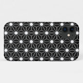 Asanoha schwarzes Blatt Case-Mate iPhone Hülle (Rückseite (Horizontal))