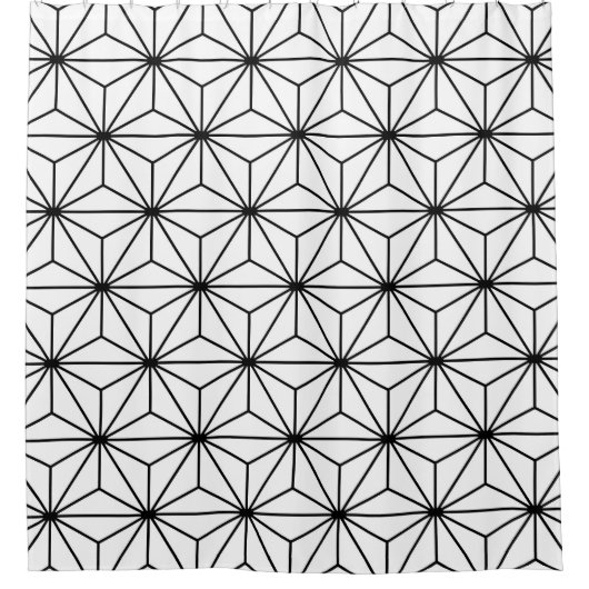 Asanoha Star Pattern Duschvorhang (Vorderseite)