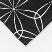 Asanoha Style 02 - White on Black Fleecedecke (Ecke)