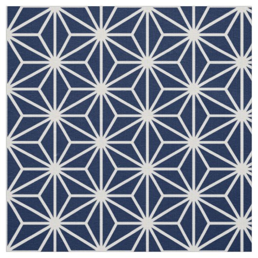 Asanoha Style - White on Dk Blue 001744 Stoff (Muster)