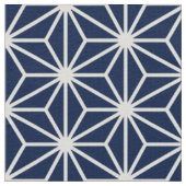 Asanoha Style - White on Dk Blue 001744 Stoff (Nahaufnahme)