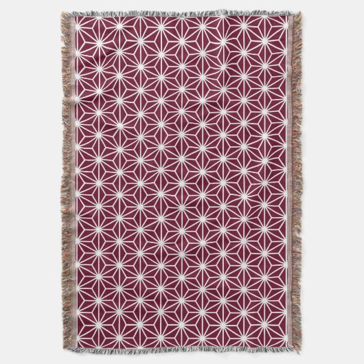 Asanoha Style - White on DP Crimson 65001d Decke (Vorderseite Vertikal)