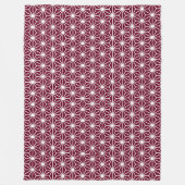 Asanoha Style - White on DP Crimson 65001d Fleecedecke (Vorderseite)