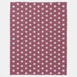Asanoha Style - White on DP Crimson 65001d Fleecedecke