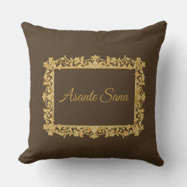 Asante Sana Espresso & Tan Reversible – Gilded Rah Kissen