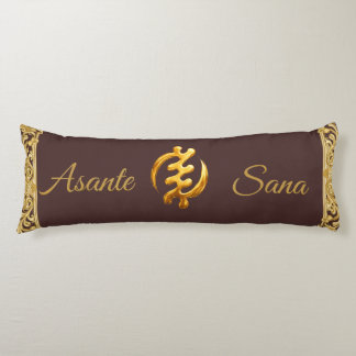 Asante Sana "Gye Nyame" Espresso Adinkra Erbe Seitenschläferkissen