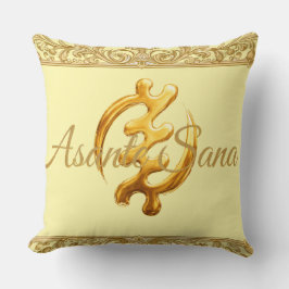 Asante Sana "Gye Nyame" Gold Adinkra Erbe  Kissen