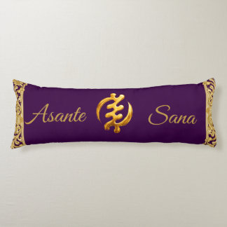 Asante Sana "Gye Nyame" Tiefviolett Adinkra Achemp Seitenschläferkissen