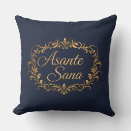 Asante Sana Midnight Navy & Ivory  –  Noir Anchor  Kissen