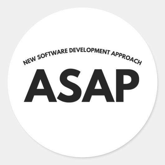 ASAP-Projektmanagement Runder Aufkleber (Vorderseite)
