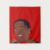 ASAP Rocky Tapestes Wandteppich (Vorderseite)