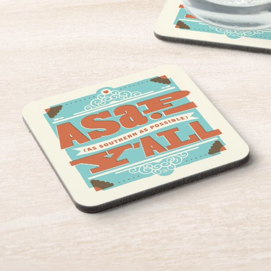 ASAP | So südlich wie möglich Y'ALL Getränkeuntersetzer (Linke Seite)