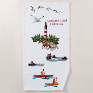 Asateague Leuchtturm Strandtuch