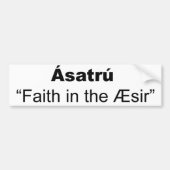 Asatru Definition Autoaufkleber (Vorne)