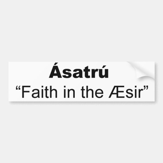 Asatru Definition Autoaufkleber (Vorne)