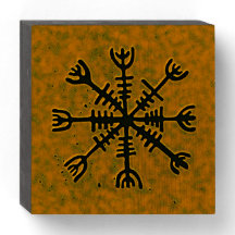 ASATRU Helm des Awe Protection Rune Wooden Box Sig