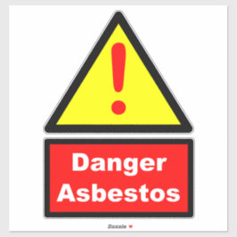 Asbestos warning aufkleber