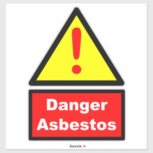 Asbestos warning aufkleber (Blatt)