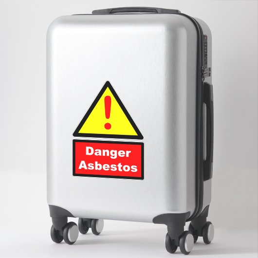 Asbestos warning aufkleber (Koffer)
