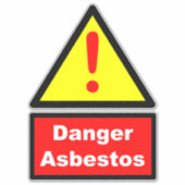 Asbestos warning aufkleber (Vorderseite)