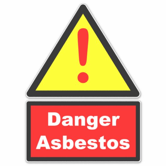 Asbestos warning aufkleber (Vorderseite)