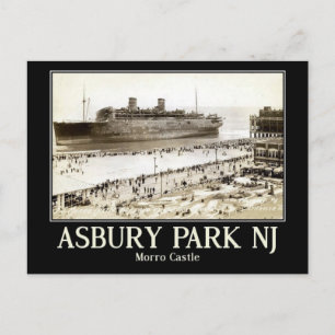 Asbury Park, Morro Castle, Vintage Postkarte