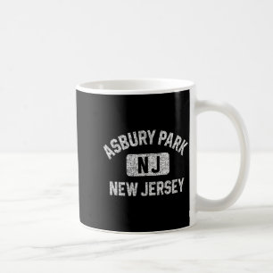 Asbury Park New Jersey Gym Stil Abgenutzt Weiß Kaffeetasse
