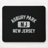 Asbury Park New Jersey Gym Style Distressed White Mousepad (Vorne)